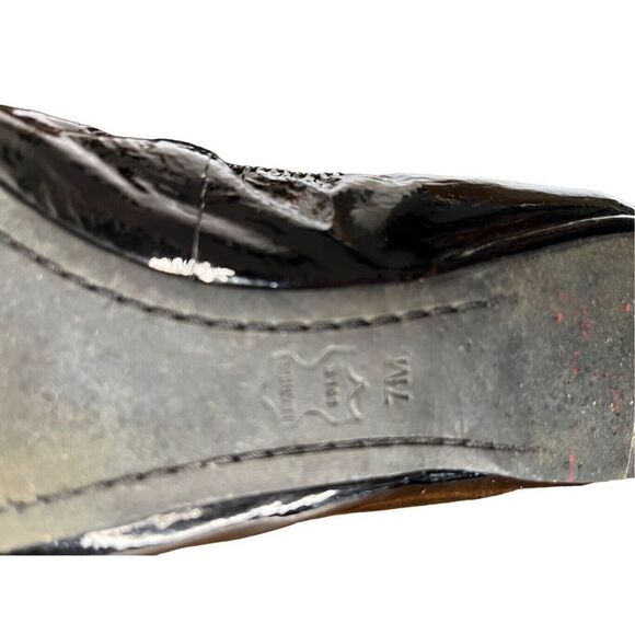 Tory Burch Caroline Women's Black Patent Leather Slip On Ballet Flats Size 7M - Picture 8 of 9